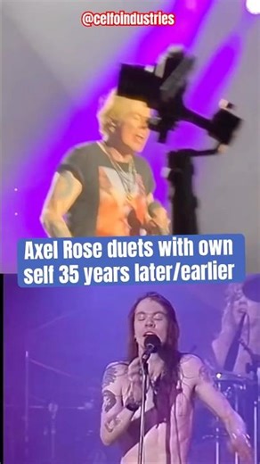 1988 Axl Rose duets with 2023 Axl Rose. #gunsnroses #axlrose #duet