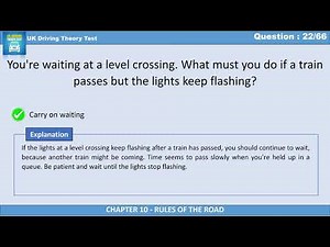 Level Crossing Safety Tips: Flashing Lights After a Train Passes | UK Driving Theory Test
