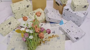 100 Sheet Vintage Newspaper Tissue Paper, Black 20x14in Old Newsprint Gift Wrapping Paper Retro Kraft Magazine Art Craft Newsprint Tissue for Valentine Wedding Birthday Party Decor Gift Crafts