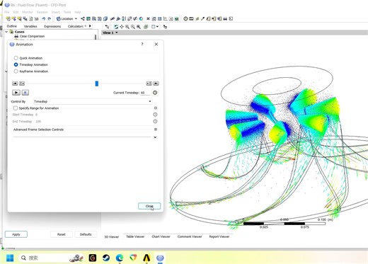 fluent涡轮壁面旋转mrf瞬态流场仿真，bladegen建模直接导入fluent计算，无需使用动网格