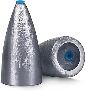 Bullet Weights Fishing Sinkers,1/16 to 1/2oz Fishing Weight for Texas Rigs Bass Fishing Saltwater