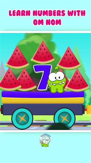 Aprende los números con el tren de los números #omnom #shorts #shortsfeed