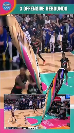 GSW THREE CONSECUTIVE OFFENSIVE REBOUNDS RESULT IN CURRY'S THREE (B1325)