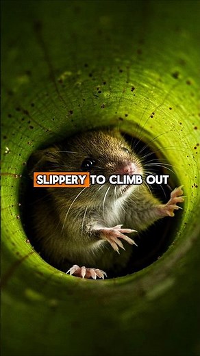 This Plant Eats Mice Alive! 😱 (Crazy Nature Facts for Kids) #animals #funfacts #shorts