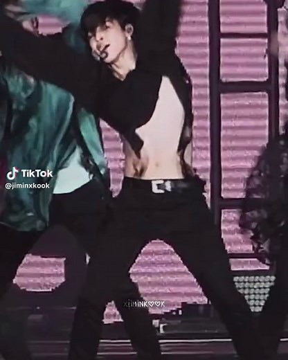 Jimin’s shirt wanting to show his abs during fake love is such a vibe #jimin #parkjimin #bts