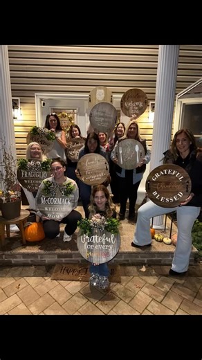 A perfect night in with some fantastic ladies ✨ DIY wooden projects...