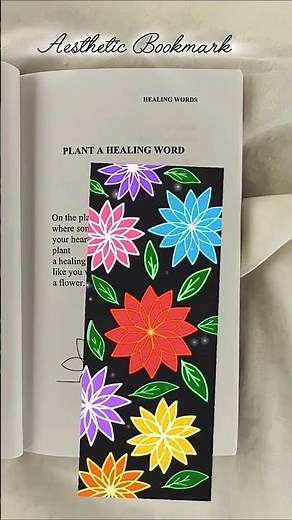 Easy Bookmark Painting ✨️😍🔖#shorts #painting #bookmark #floral #diy #infinitepainter #digitalart