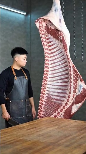 Whole Hanging Kobe Beef Cutting by Master Butcher 🔪🐂 | Premium Wagyu Processing