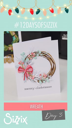 This stunning festive wreath is so easy to make with the new @timholtz Christmas Vault collection! #sizzix #timholtz #christmascrafting #c#christmascardmaking | Sizzix