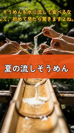 Three reasons why nagashi somen (flowing noodles) has become a summer event that brings smiles to...