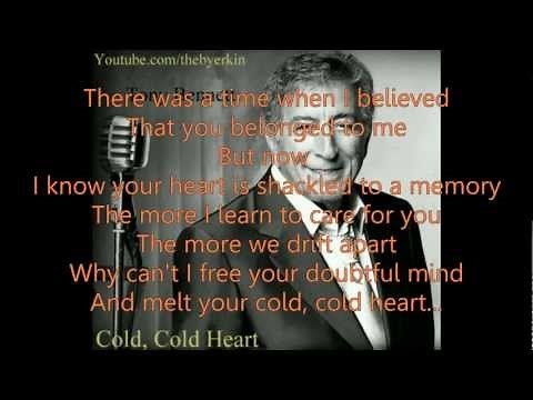 Tony Bennett-Cold Cold Heart (lyrics on screen) (HD)