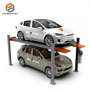 [Hot Item] Vertical Parking Lift Four Post Double Stacker Simple Parking System