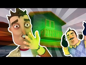 Hello Neighbor Pre-Alpha Gameplay CLIMBED THE ROOF & OPEN THE GLOWING DOOR