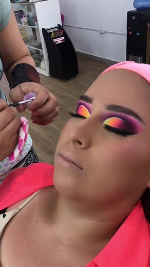 Makeup Application Process in a Beauty Salon