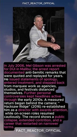 Mel Gibson: arrest, slur, and the slow return (2006–2016) #PublicFallout #Comeback