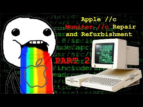 Apple IIc 9 Inch Green Monochrome Monitor Refurbishment - Part 2