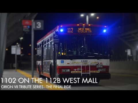 TTC 2006 Orion VII OG HEV #1102 | Final Ride on the 112B West Mall | Orion VII Tribute Series