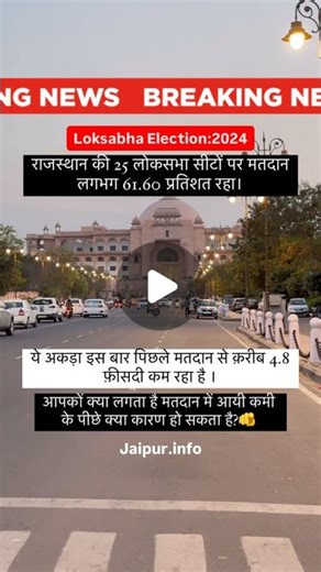 JAIPUR INFO™ | Loksabha Election Update’s 🚨 @jaipur.info . . Save & share with your friends 😨🙌 . . .. #jaipur #loksabhaelection2024 #congressparty... | Instagram