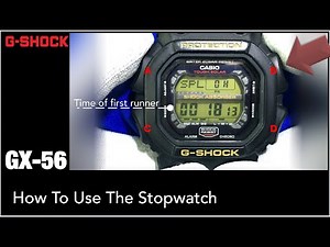 CASIO G-Shock GX-56 How to use the Stopwatch - Tutorial