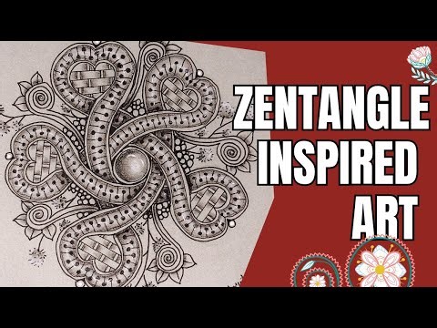 Zentangle art made easy step by step guide.