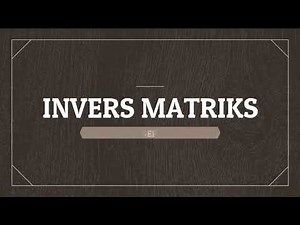 INVERS MATRIKS WITH #MICROSOFT EXCEL