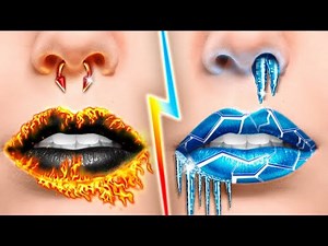 DEFI 🔥CHAUD VS 🥶FROID || Fille Glace VS Garçon Feu - Astuces CUISINE Extrêmes🌶 par 123 GO! CHALLENGE