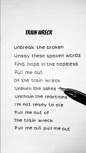 James Arthur - Train Wreck (Lyrics)
