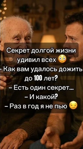 Секрет долгой жизни 😳 Дед удивил всех 😂 #юмор #смехпродлеваетжизнь