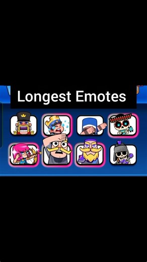 Longest Emotes 😂 #crazily #clashroyale