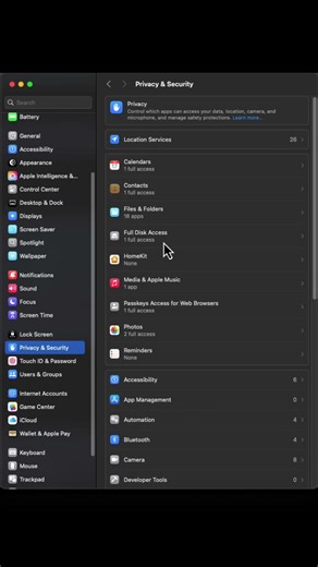 MA3 Mac Security Setting