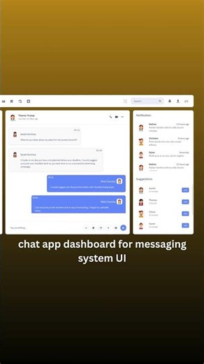 Chat App Dashboard for Messaging System UI