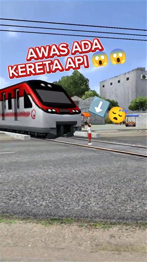 Watch out for the train‼️BUS SIMULATOR INDONESIA 😱😱#bussid #trukoleng