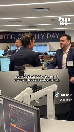 David Muir made an appearance at BTIG Charity Day in New York City — you're welcome for this 🔥