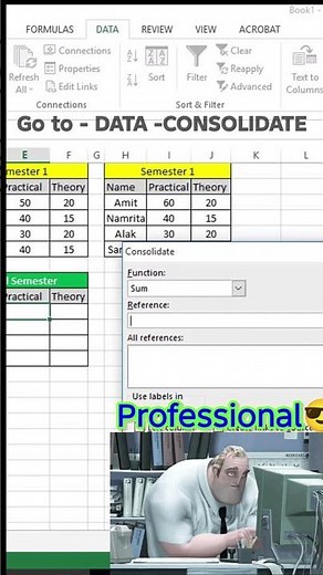 Excel Consolidate Formula Explained | Combine Multiple Tables into One in Minutes #excel #exceltips
