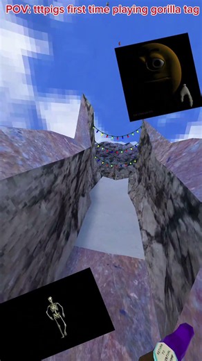 POV: tttpigs first time playing gorilla tag #gorillatag #gorillatagquest #gtag #vr #tttpig #shorts