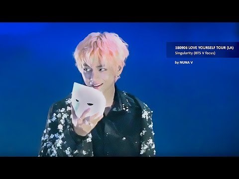 180906 Love yourself tour in LA - Singularity / BTS V focus 4K fancam / 방탄소년단 뷔 직캠
