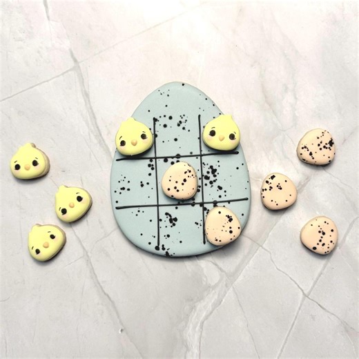 Easter Egg/chick Tic Tac Toe Cookie Cutter Set - Etsy
