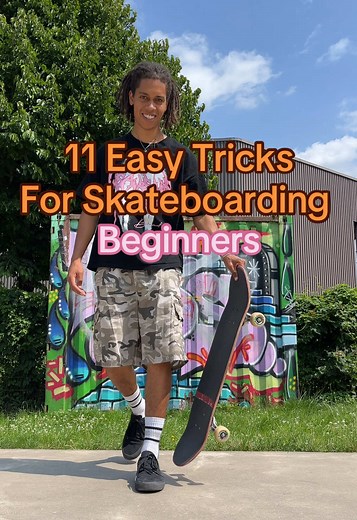 11 easy skateboarding tricks for beginners! ☄️ most tricks are without an ollie. Always take your time to learn a new trick. Learning how to skate may be difficult but it’s definitely worth it❤️ #skateboardingaesthetic #skateboardingvibes #skateboardingstreet #skateboardingclips