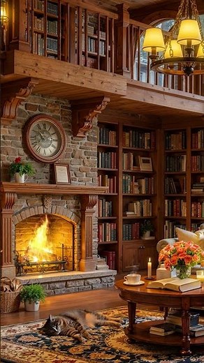 Spring Morning Jazz Music & Fireplace Sounds at Cozy Coffee Shop Ambience for Relax