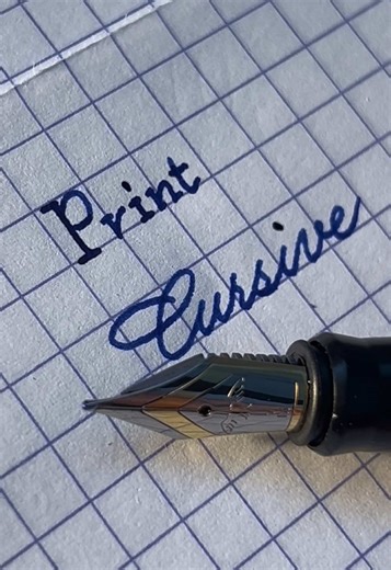Print vs. Cursive #handwriting #satisfyingwriting #calligraphy