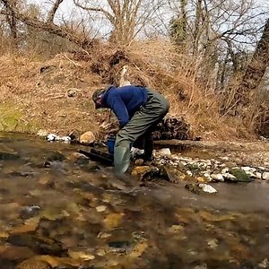 Gold Digging in a French River | Handy Panda