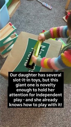 Giant Slot-It-In DIY Activity for Toddlers #mom #diy #diykids #kidsplay