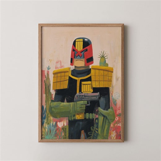 Quirky Judge Dredd Comics Poster | Cubicle Decor & Nerdy Gift | 2000AD Art Print | Digital Download - Etsy