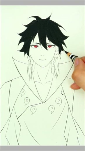 How to Draw Indra Otsutsuki - Naruto | easy anime drawing #anime #shorts