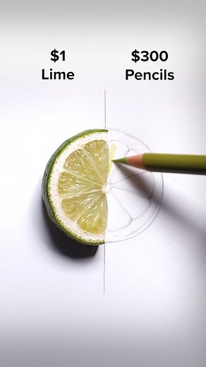 Howard Lee | Lime Drawing Challenge! #art #drawing #lime #illusion #realism #pencildrawing | Instagram