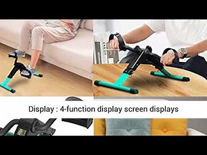 Uten Folding Pedal Exerciser, Mini Under Desk Exercise Bike Foot Hand Cycle Portable, Arm and Leg