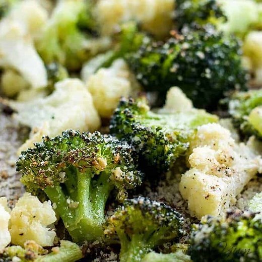 Roasted Broccoli And Cauliflower - Wholesome Yum