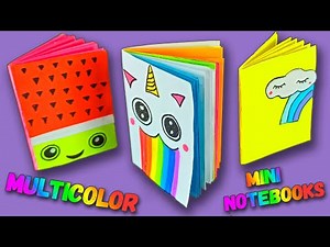 DIY Mini Notebooks — Cool and Colorful! — Easy KAWAII Notebook