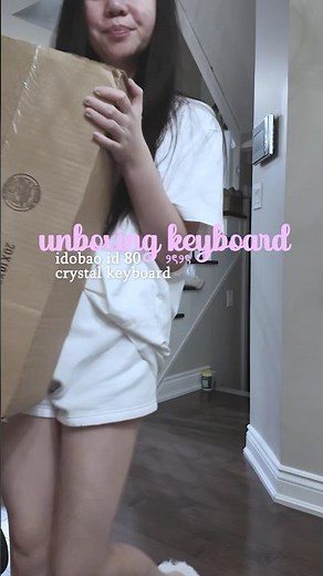unboxing the idobao id80 crystal keyboard 🤍