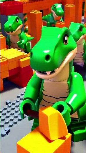 LEGO Dino City 🦖 | Fun Cartoon Rhyme for Kids 🎶 #Shorts #cartoon #nurseryrhymes #ducklingspro #kids